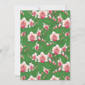 Invitation FÊTE DES MARIÉES | Tropical Pink Orchid Floral (Dos)