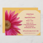 Invitation Fête des mariées Tropical Rose Daisy (Devant / Derrière)