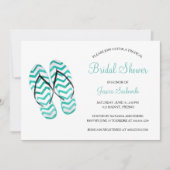 Invitation Fête des mariées Tropical Summer Flip Flops (Devant)