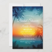 Invitation Fête des mariées Tropical Sunset Palm Beach (Devant)