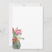 Invitation Fête des mariées tropicale (Dos)