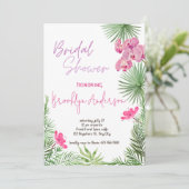 Invitation Fête des mariées tropicale (Debout devant)