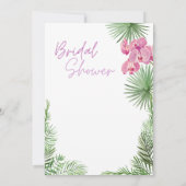 Invitation Fête des mariées tropicale (Dos)