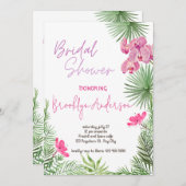 Invitation Fête des mariées tropicale (Devant / Derrière)