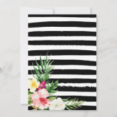 Invitation Fête des mariées tropicale à la florale ou à Luau (Dos)