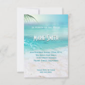 INVITATION FÊTE DES MARIÉES TROPICALE DE DOLPHINS JOUEURS (Dos)