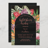 Invitation Fête des mariées tropicale de Luau (Devant / Derrière)