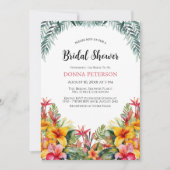 Invitation Fête des mariées tropicale de Luau Hawaiian (Devant)