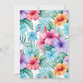 Invitation Fête des mariées tropicale de Luau Hawaiian (Dos)