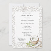 Invitation Fête des mariées tropicale de noix de coco Aloha (Devant)