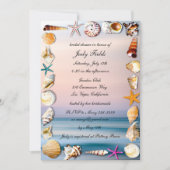 Invitation Fête des mariées Tropicale De Sable Et Coquillages (Devant)
