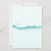 Invitation Fête des mariées tropicale des îles Aqua et Fuchsi (Dos)