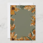 Invitation Fête des mariées tropicale en terre cuite Neutre B (Dos)