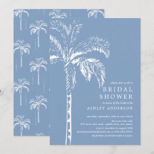 Invitation Fête des mariées tropicale moderne