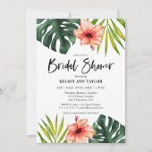 Invitation Fête des mariées tropicale Monstera Palm (Devant)