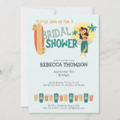 Invitation Fête des mariées tropicale Retro Tiki (Devant)