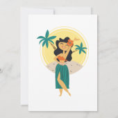 Invitation Fête des mariées tropicale Retro Tiki (Dos)