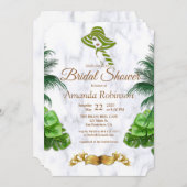 Invitation Fête des mariées tropicale romantique (Devant / Derrière)