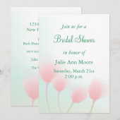 Invitation Fête des mariées Tulips Pastel Rose doux (Devant / Derrière)