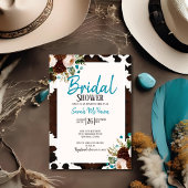Invitation Fête des mariées Turquoise Boho Ouest