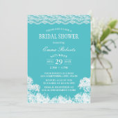 Invitation Fête des mariées Turquoise de la respiration de la (Debout devant)