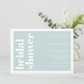 Invitation Fête des mariées Turquoise Mint (Debout devant)