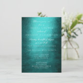 Invitation Fête des mariées Turquoise tropicale minimale (Debout devant)