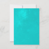 Invitation Fête des mariées Unicorn Turquoise (Dos)
