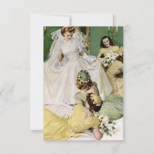 Invitation Fête des mariées V2 des années 1940 (Devant)