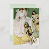 Invitation Fête des mariées V2 des années 1940 (Devant / Derrière)