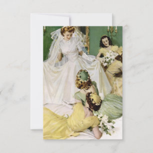 Invitation Fête des mariées V2 des années 1940