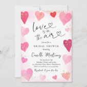 Invitation Fête des mariées Valentine Sweetheart Rose Red Hea (Devant)