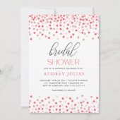 Invitation Fête des mariées Valentines de Coeurs rouges rose  (Devant)