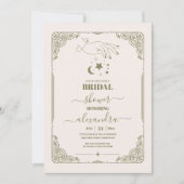 Invitation Fête des mariées végétale céleste vintage (Devant)