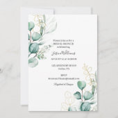 Invitation Fête des mariées végétale Eucalyptus Boho Boho (Devant)