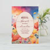 Invitation Fête des mariées végétale rustique (Debout devant)