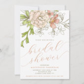 Invitation Fête des mariées végétale vintage (Devant)