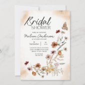 Invitation Fête des mariées végétale vintage minuscule (Devant)