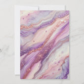 Invitation Fête des mariées veines Parties scintillant or mar (Dos)