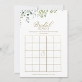 Invitation Fête des mariées verdoyante Jeu de Bingo (Devant)