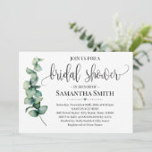 Invitation Fête des mariées verdoyante Mariage moderne minima (Debout devant)