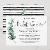 Invitation Fête des mariées verdoyante Mariage moderne minima (Devant / Derrière)