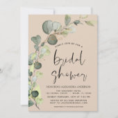 Invitation Fête des mariées Verdure Eucalyptus Terracotta (Devant)