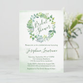 Invitation Fête des mariées Verdure Foliage Aquarelle (Debout devant)