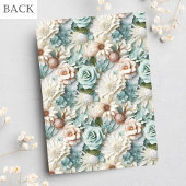 Invitation Fête des mariées vert pâle blanc floral