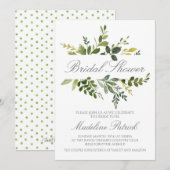 Invitation Fête des mariées verte (Devant / Derrière)