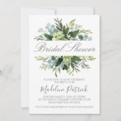 Invitation Fête des mariées verte (Devant)