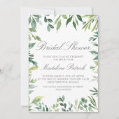 Invitation Fête des mariées verte (Devant)