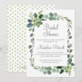 Invitation Fête des mariées verte (Devant / Derrière)