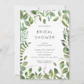 Invitation Fête des mariées verte (Devant)